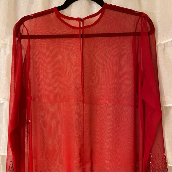 Vintage** sheer, lose fitting, beaded blouse - Picture 4 of 5